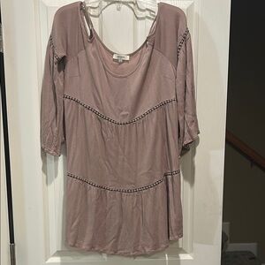 Umgee Beige Off-the-Shoulder Blouse